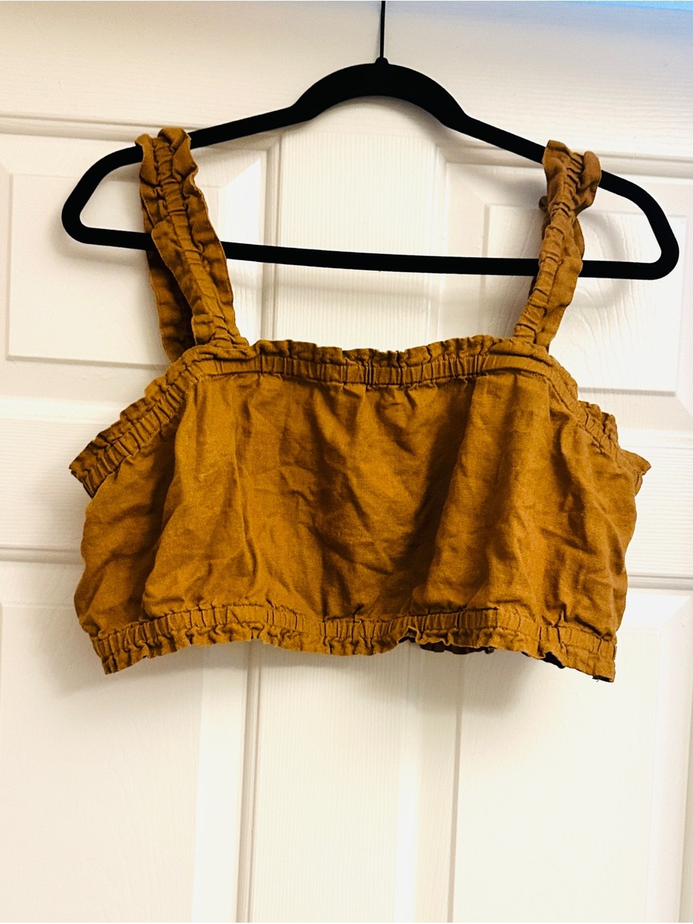 Cropped Tank Top - Mustard